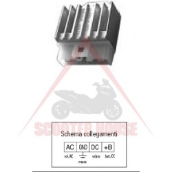 Ρελέ φόρτισης -EU- 4-pin- Minarelli 50 cc (πριν από το 2003), Morini 50 cc (τύπος AH)