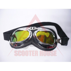 Goggles -EU- pilot retro, Chrome