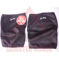 Knee pads -BARS- black, wind stopper matter, universal size