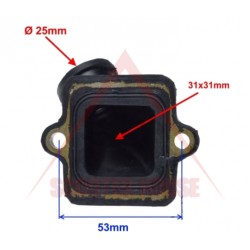 Колектор -EU- Peugeot 50 cc (horizontal) - връзка=23mm - JETFORCE50 C-TECH, SPEEDFIGHT3 50 LC, LU