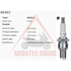 Свещ -NGK- BR9ES 5722