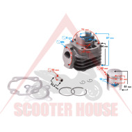 Set cilindru -EU- 50cc Minarelli AC (orizontal)