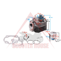 Κιτ κυλίνδρου -EU- 50cc Minarelli AC (οριζόντια)