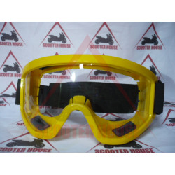 Очила  -EU- мотокрос жълта рамка, прозрачен визьор