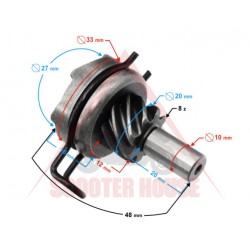 Kickstart pinion gear -EU- GY6 (4 stroke) 50 cc (139QMA/B) - 8 teeth
