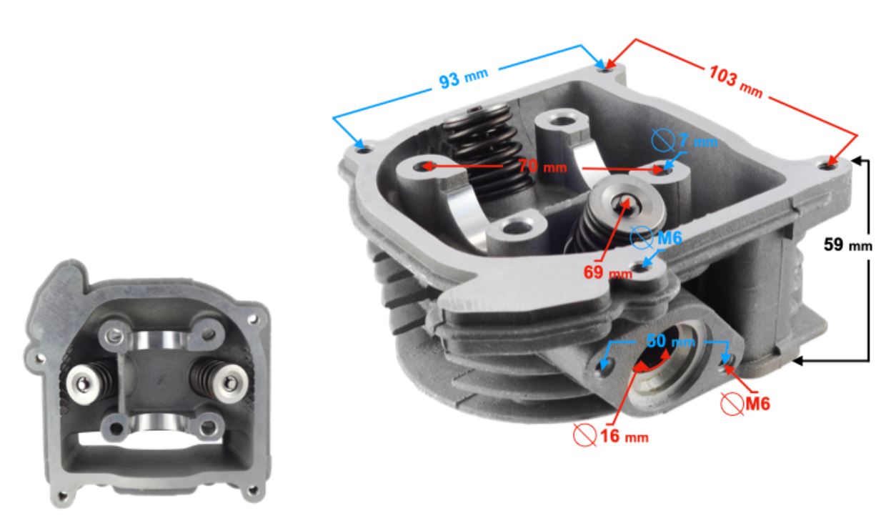 BULLONI TESTA CILINDRO Scooter per Lexmoto XDV 125 Euro 5 LJ125T-18A-E5