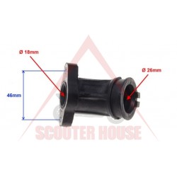 Колектор -Тайван- Piaggio 50cc, 4-тактов, AC, 2-клапана, вътрешен диаметър 18mm, външен диаметър 2