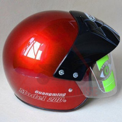 Helmet -EU- open type, red, universal size,clear viewfinder, model 2246