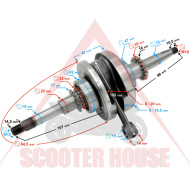 Колянов вал -EU- TUNING GY6 (4-stroke) 50cc -80CC (139QMB)