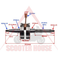 Crankshaft -EU- Piaggio 50cc 2T