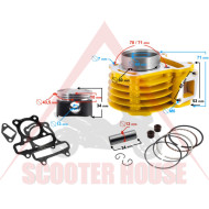 Cylinder kit -EU- 60cc GY6 (4 stroke) (139QMB)