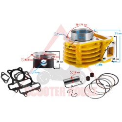 Цилиндър комплект -EU- 60cc GY6 (4-тактов) (139QMB)