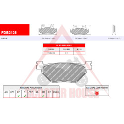 ΚΑΛΥΨΗ -FERODO- FDB2126P YAMAHA TMAX 500, TMAX 530