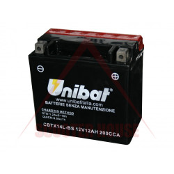 Baterie -UNIBAT- 12Ah 12V geluri CBTX14L-BS, YTX14L-BS
