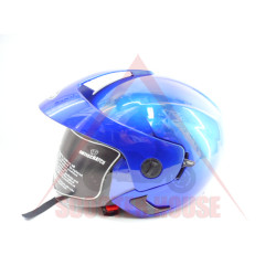 Helmet -VIRTUE- blue. universal size, open with viewfinder and sunglasses