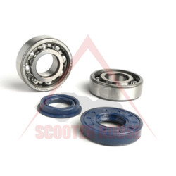 Bearings and seals kit for crankshaft -BGM ORIGINAL- Minarelli 50 cc - metal separator