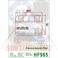 Oil filter -HIFLO- HF985