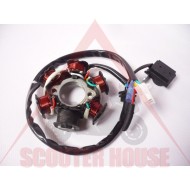 Stator -EU- GY6 50-150cc - 6 bobine, 5 cabluri
