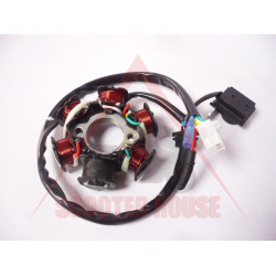 Stator -EU- GY6 50-150cc - 6 bobine, 5 cabluri