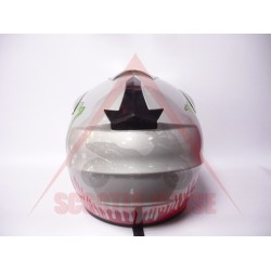 Cască -EU- Crucea monstru, gri cu roșu, S / M, model 2636