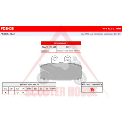 BRAKE PADS -FERODO- FDB438EF (ECO FRICTION)