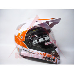 Helmet -EU-  КТМ cross white with orange, М, model 2888