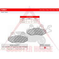 BRAKE PADS -FERODO- FDB631AG (ARGENTO)