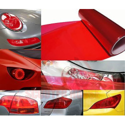 FOIL FOR HEADLIGHTS AND BRAKE LIGHTS - RED, width-300mm, lenght-1000mm