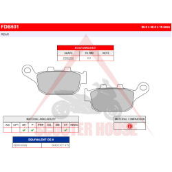 BRAKE PADS -FERODO- FDB531EF (ECO FRICTION)