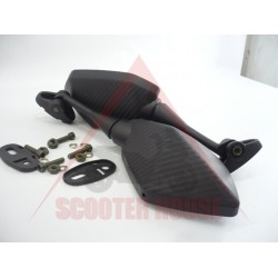 Огледала к-т -EU- черни, захващане с два болта, междуболтово разтояние 20-45mm