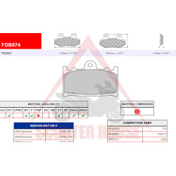 ΚΑΛΥΨΗ -FERODO- FDB574 (PLATINUM) Suzuki, Kawasaki