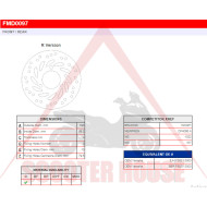 Δισκόπλακα -FERODO- FMD0097 190x58.2x4mm 3 μπουλόνια Yamaha Aerox 50-100 JOG Neos Slider 50 Peugeot VIVACITY Looxor MBK Booster Nitro Stunt