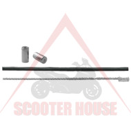 Throttle cable -NOVASCOOT-cable with cover for throttle -2000mm x 1.2mm cover - 1650mm, end ф-3mm