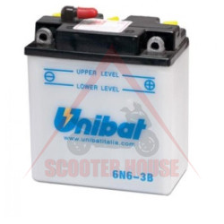 Battery -UNIBAT- 6Ah 6V serviceable 6N6-3B