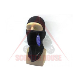 Balaclava -Bars- PROTECT double density black, with one opening for the eyes, universal size