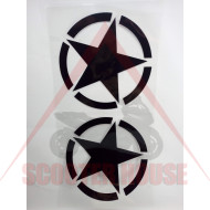 Stickers set -EU- 2pcs stars х 220mm black