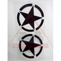 Stickers set -EU- 2pcs stars х 220mm black