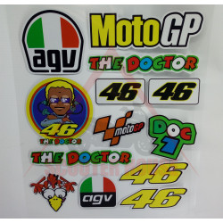 Σετ αυτοκόλλητων -EU- 46, AGV, ROSSI, THE DOCTOR φύλλο 270x230