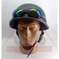 Helmet -EU- ретро, black matte WITH GIFT GOGGLES