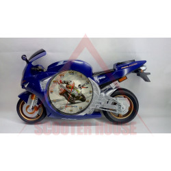Clock- blue sports bike