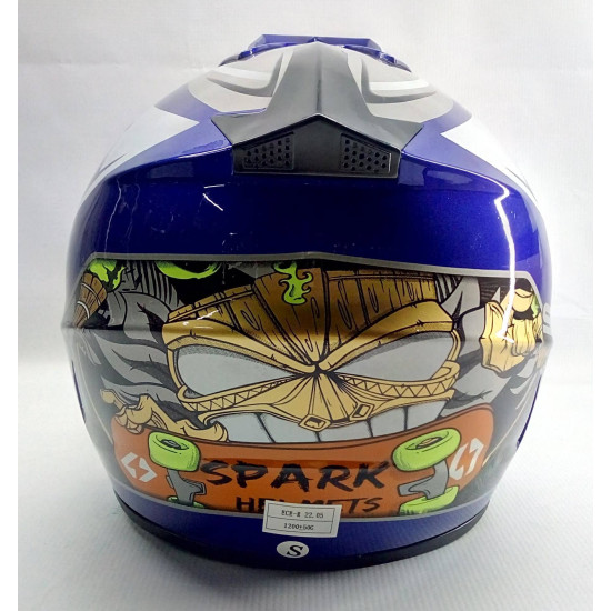 Helmet -EU- SPARK TIKI motocross, blue