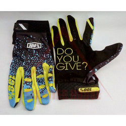 Gloves -EU- 100, black, yellow, blue
