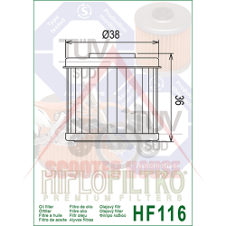 Filtru de ulei -HIFLO- HF116