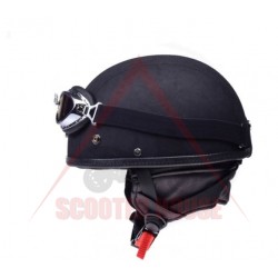 Каска -AWINA- размер L, отворена,черна кожа, С ПОДАРЪК ОЧИЛА