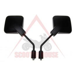 Огледала комплект -WM- M10x1.25 резба, дясна, черни, квадратни