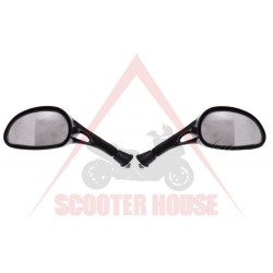 Огледала комплект -WM- M8x1.25 резба, дясна, черни, код 5058