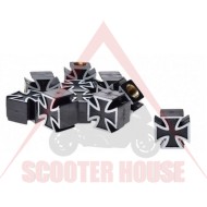 Капачка за винтил -WILMAT- 1бр, черен кръст