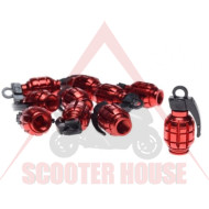 Valve cap -WM- 1 piece, red granade