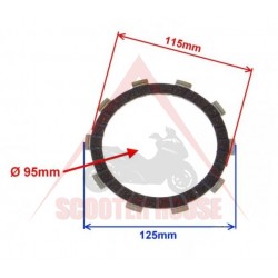 Дискове за съединител -WILMAT- 4бр, за AM6 - Yamaha DT, TZR, Aprilia RS, RX, Rieju