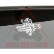 Стикер -Racing Planet- 130x105mm бял